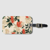 Decoratieve rode en witte bessen patroon bagagelabel (Voorkant (horizontaal))