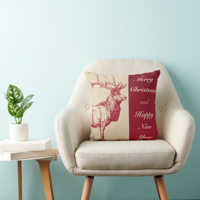 Decoratieve rode en witte kerstboom kussen (Stoel)