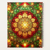 Decoratieve Rode Groene Feestdagen Planner (Achterkant)