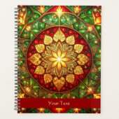 Decoratieve Rode Groene Feestdagen Planner (Voorkant)