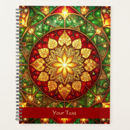 Decoratieve Rode Groene Feestdagen Planner