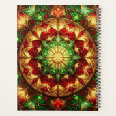Decoratieve Rode Groene Feestdagen Planner (Achterkant)