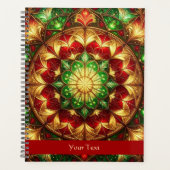 Decoratieve Rode Groene Feestdagen Planner (Voorkant)