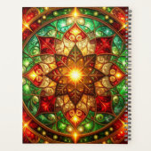 Decoratieve Rode Groene Feestdagen Planner (Achterkant)