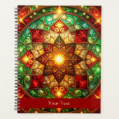 Decoratieve Rode Groene Feestdagen Planner (Voorkant)