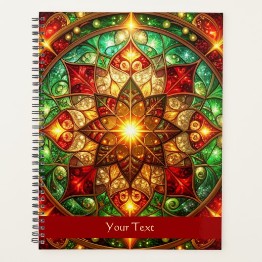 Decoratieve Rode Groene Feestdagen Planner (Voorkant)