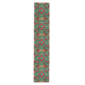 Decoratieve rode groene feestelijke tafelloper (Voorkant)