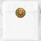 Decoratieve rode groene feeststicker ronde sticker (Tas)