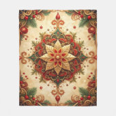 Decoratieve rode groene fleece deken (Voorkant)