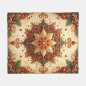Decoratieve rode groene fleece deken (Voorkant (Horizontaal))