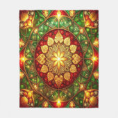 Decoratieve rode groene fleece deken (Voorkant)