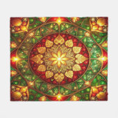 Decoratieve rode groene fleece deken (Voorkant (Horizontaal))