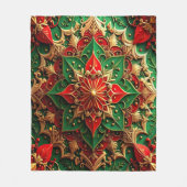 Decoratieve rode groene fleece deken (Voorkant)
