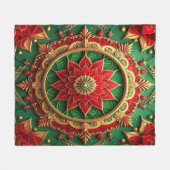 Decoratieve rode groene fleece deken (Voorkant (Horizontaal))