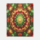 Decoratieve rode groene fleece deken (Voorkant)