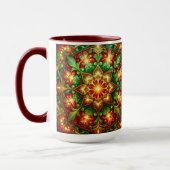 Decoratieve rode groene kerstbeker mok (Links)