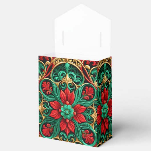 Decoratieve Rode Groene Vakantie Cadeaudoos Bedankdoosjes (Geopend)