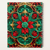 Decoratieve rode groene vakantie planner (Achterkant)