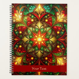 Decoratieve Rode Groene Vakantie Planner