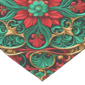 Decoratieve rode groene vakantietafelloper medium tafelloper (Hoek)