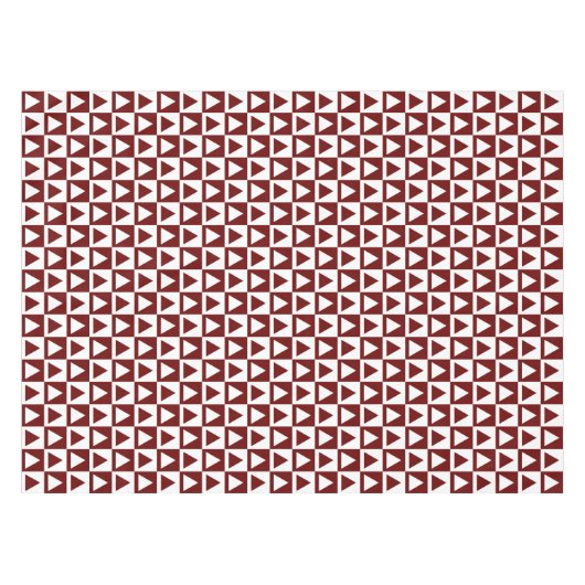 Decoratieve rood & wit driehoeken & checkers ontwe tafelkleed (Voorkant (Horizontaal))