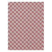 Decoratieve rood & wit driehoeken & checkers ontwe tafelkleed (Voorkant)