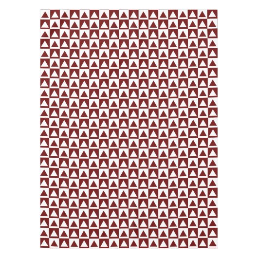 Decoratieve rood & wit driehoeken & checkers ontwe tafelkleed (Voorkant)