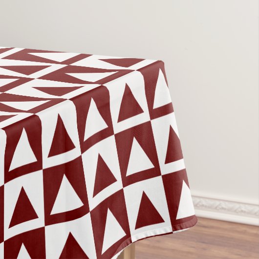 Decoratieve rood & wit driehoeken & checkers ontwe tafelkleed (Voorbeeld)