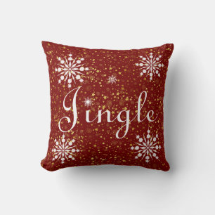 Decoratieve Rood & Wit Jingle Vrolijk Kerstfeest Kussen