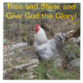 Decoratieve rooster tegeltje (Voorkant)