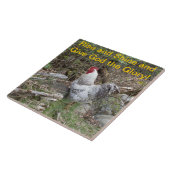 Decoratieve rooster tegeltje (Zijkant)