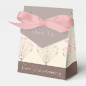 Decoratieve Roze en Crème met Bruin Bedankdoosjes (Voorkant Zijde)