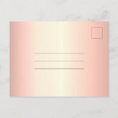 Decoratieve Roze Gouden Quinceanera Save The Date Briefkaart (Achterkant)