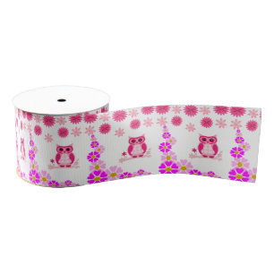 decoratieve roze lintuil grosgrain lint