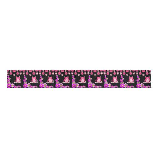 decoratieve roze lintuil grosgrain lint (Voorkant)