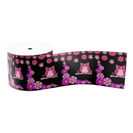 decoratieve roze lintuil grosgrain lint (Spoel)