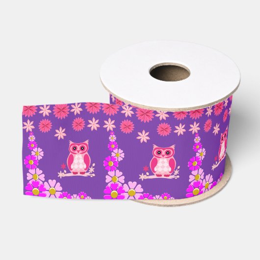 decoratieve roze lintuil grosgrain lint (Spoel)