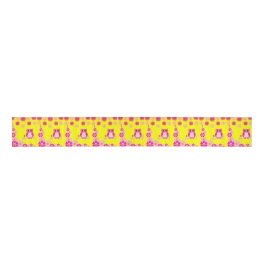 decoratieve roze lintuil grosgrain lint (Voorkant)