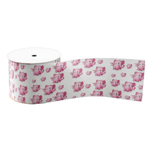 decoratieve roze lintvarkens grosgrain lint