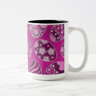 Decoratieve roze paaskoffie-Mok Tweekleurige Koffiemok