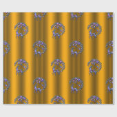 Decoratieve roze rendierkerst cadeaupapier (Vlak)