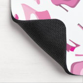 Decoratieve roze schoensjabloon muismat (Hoek)