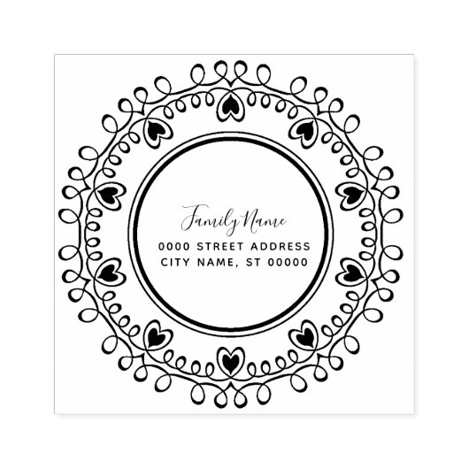 Decoratieve rubberen stempel (Afrduk)