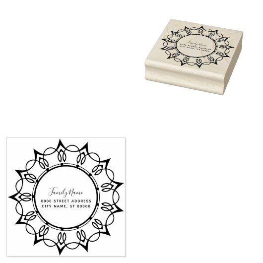 Decoratieve rubberen stempel (Gestempeld)