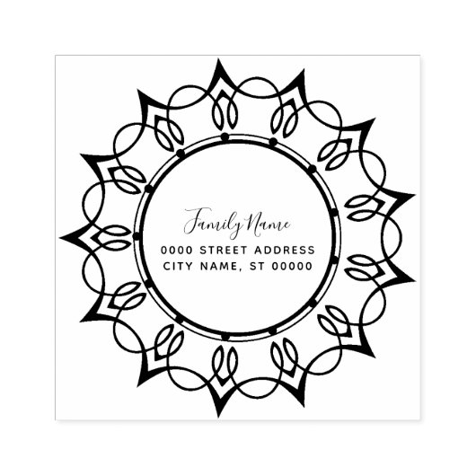 Decoratieve rubberen stempel (Afrduk)