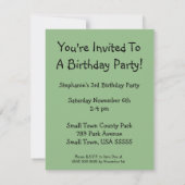 Decoratieve ruggengraat Kinderdag Partij nodigt ui Kaart (Achterkant)