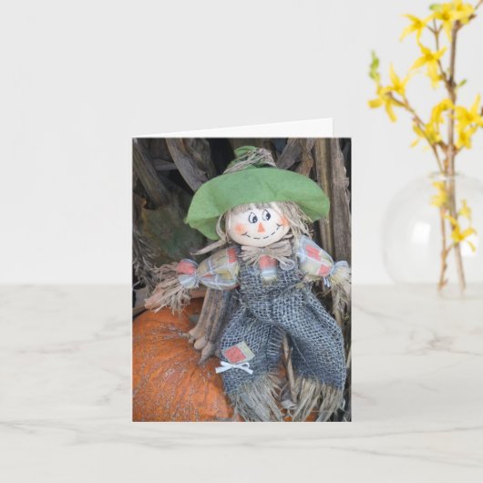 Decoratieve Scarecrow Note Kaart (Gele Bloem)