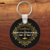 Decoratieve schalen van het recht | Advocaat Sleutelhanger (Voorkant)
