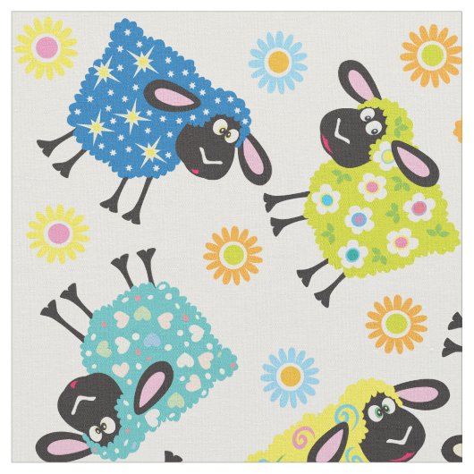 decoratieve schapen stof (Close Up)