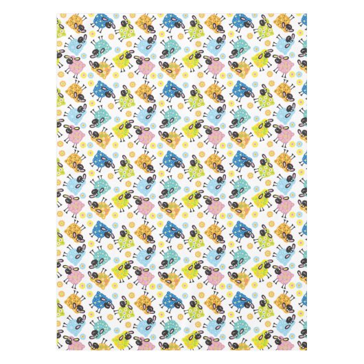 decoratieve schapen tafelkleed (Voorkant)